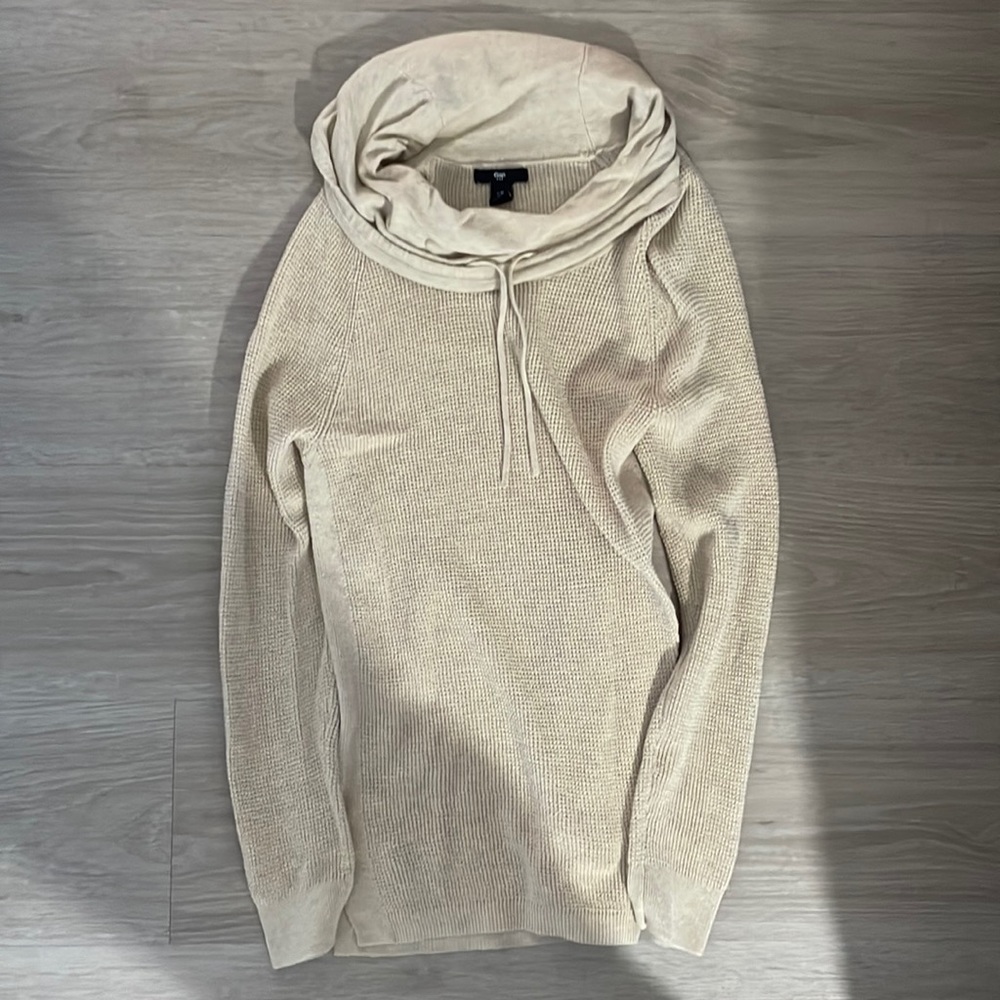 Gap M oatmeal color cowl neck long sleeve